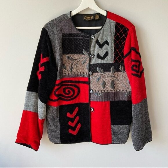 Allure Vintage Patchwork Embroidery Button Jacket - Picture 5 of 16